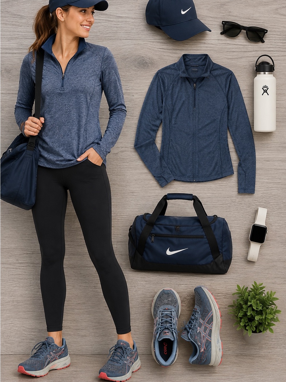 ASICS Gray and Coral Women's Trail Running Sneakers